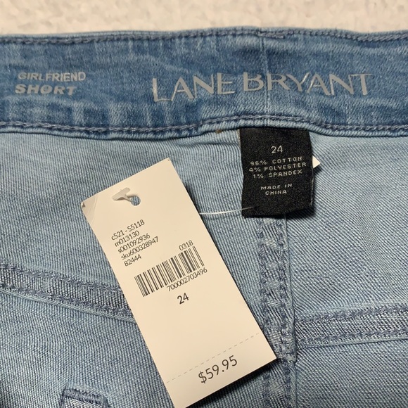 Lane Bryant Denim Girlfriend Shorts, Very Stretchy, NWT’s, Size 24 - Picture 2 of 10